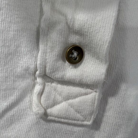 We The Free White Oversized Collar Polo Shirt Sleeveless M Boxy Basic - Picture 7 of 11